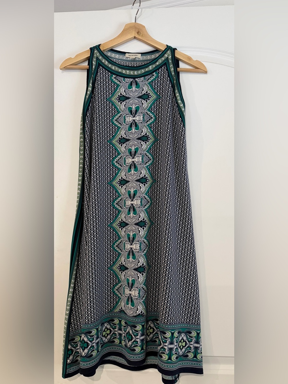 Max Studio Sleeveless, A-line, Geometric print dress, Size XS